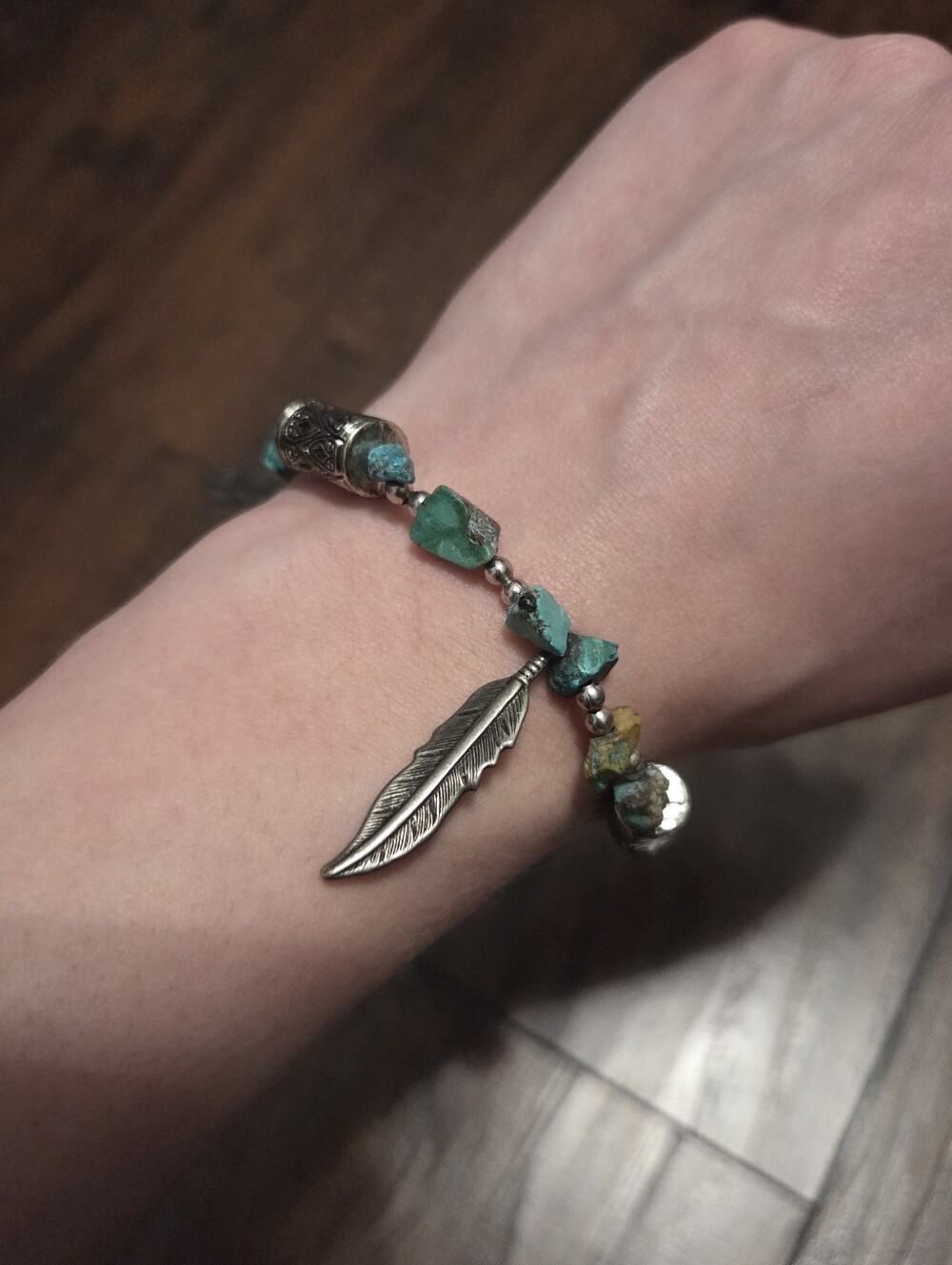 Western Style Turquoise Beaded Bracelet